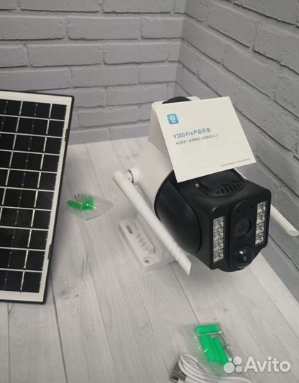 Уличная 4G камера видеонаблюдения с солнечной пане