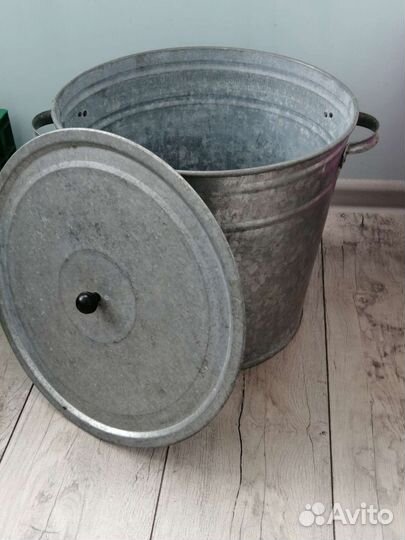 Бак, выварка оцинкованная с крышкой
