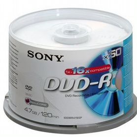 Продам новые диски 50 шт. Sony DVD-R 4,7Gb 16x