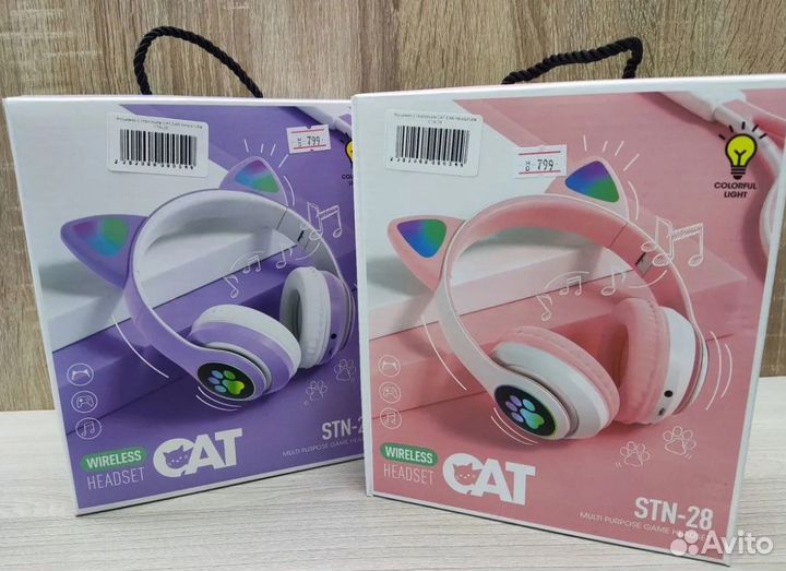 Наушники с ушками детские STN-28