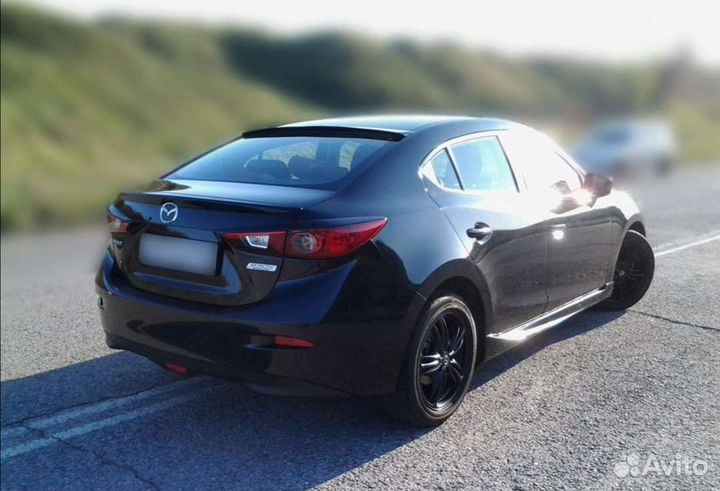 Накладки на пороги Мазда 3 bm, седан