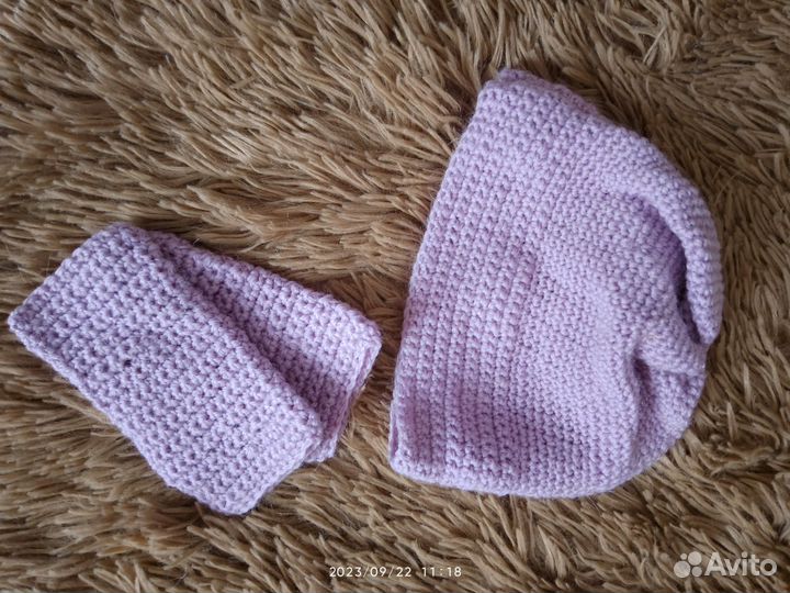 Шапка варежки комплект