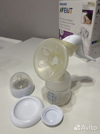Молокоотсос avent с соской и бутылочкой