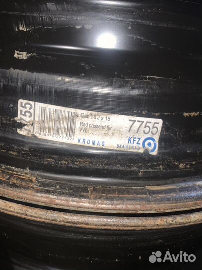 Штампованные диски KFZ 7755 r15 5*112