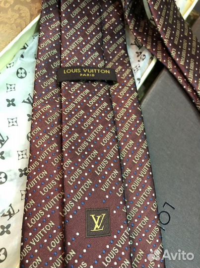 Шелковый галстук louis vuitton оригинал новый