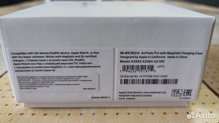 Беспроводные наушники apple airpods Model A2083