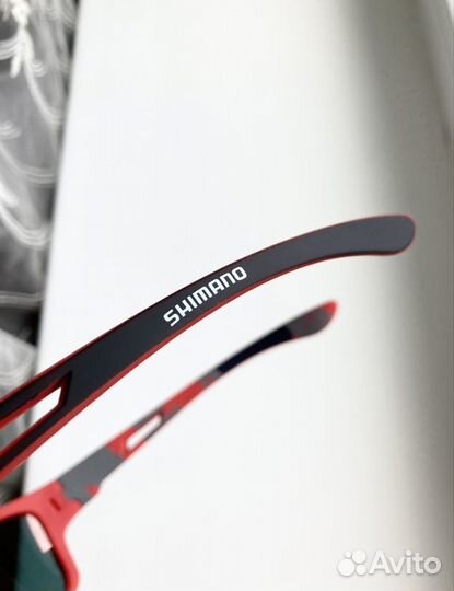 Поляризационные очки Shimano матовые красные