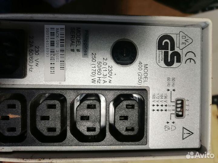 Ибп APC Back-UPS CS 500, ES500, 250EI