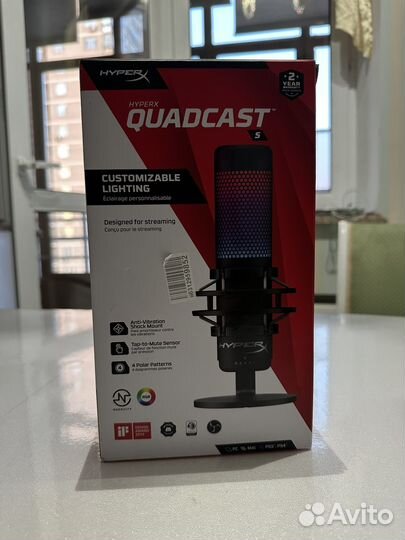 Микрофон HyperX QuadCast S черный