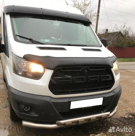 Защита переднего бампера двойная Ford Transit 2018