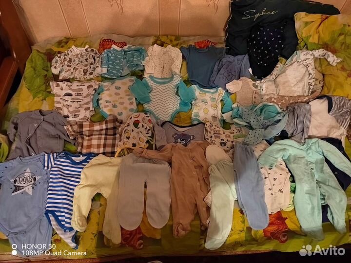 Детские вещи пакетом на мальчика размер 56-62