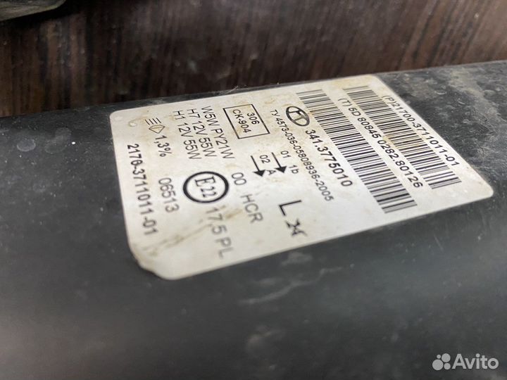 Передние фары на priora 1