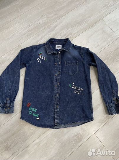 Джинсовая рубашка р146