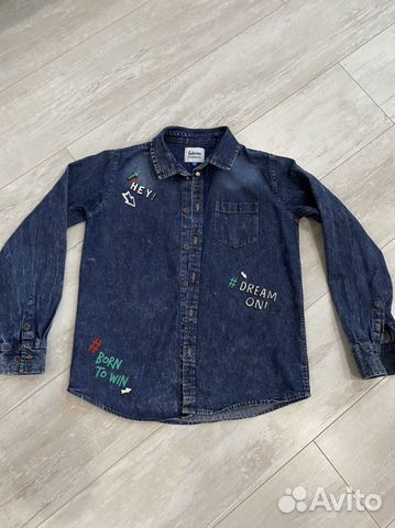 Джинсовая рубашка р146