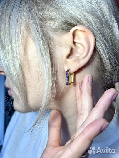 Серьги Конго Бижутерия