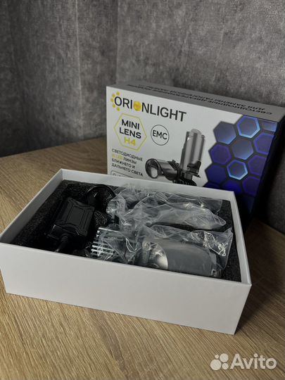 Светодиодные мини линзы H4 в фары лампы