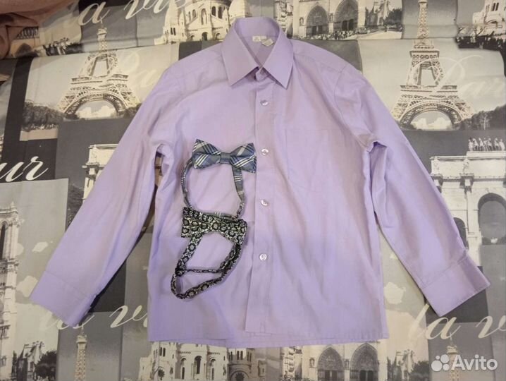 Рубашка с бабочкой, рост 122