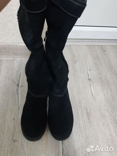Сапоги женские натуральная замша 38