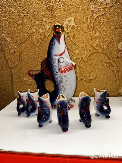 Графин штоф кувшин рыбки