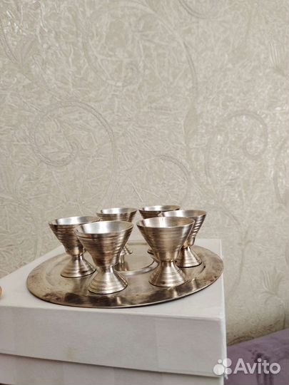 Мельхиор серебро стаканчики стопочки рюмочки