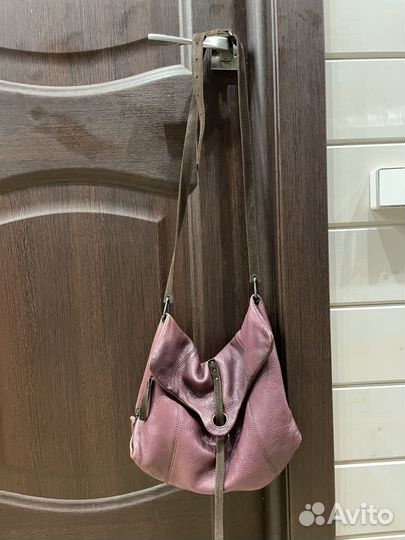 Сумка женская натуральная кожа бу через плечо