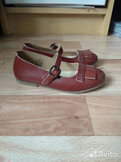 Кожаные туфельки zara 24