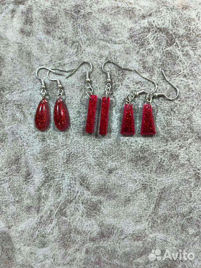 Серьги из эпоксидной смолы