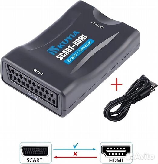 Конвертер- преобразователь Scart to hdmi
