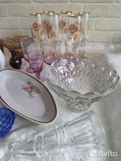 Фарфоровая, стеклянная посуда СССР