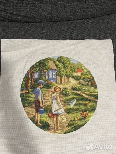 Картина вышитая крестом. Ручная работа