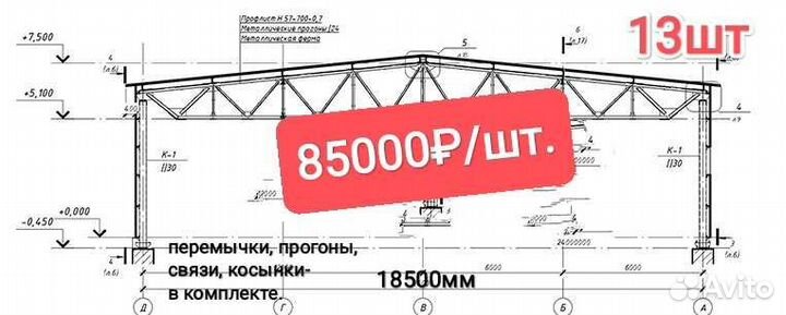 Профнастил нс-65 б/у