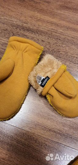 Комплект шапка косынка и варежки женские