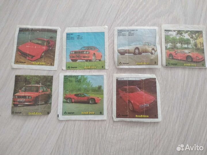 Вкладыши от жвачек