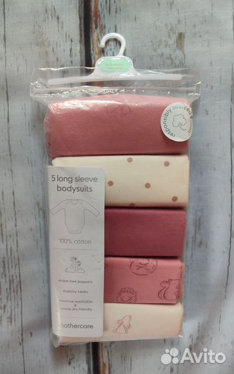 Боди Mothercare розовый ёжик 56 62см