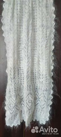 Палантин пуховый паутинка