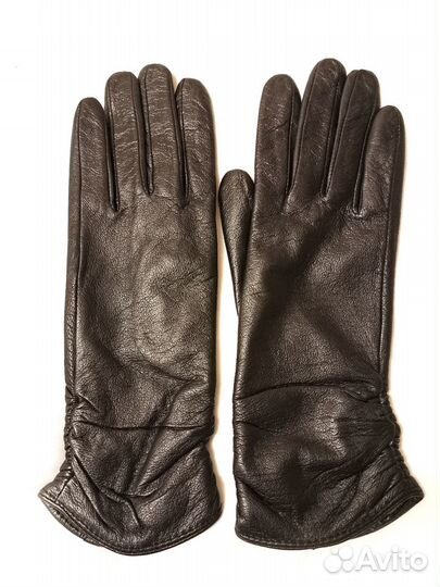 Зимние кожаные перчатки