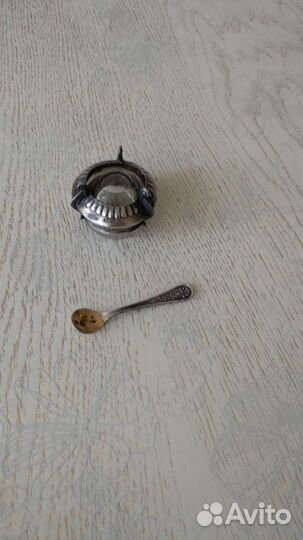 Мельхиоровые солонки, горчичницы