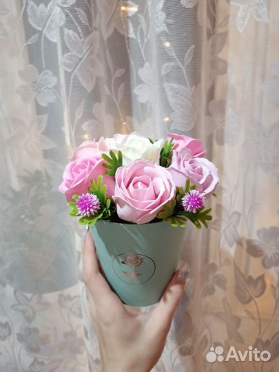 Букет из мыльных цветов