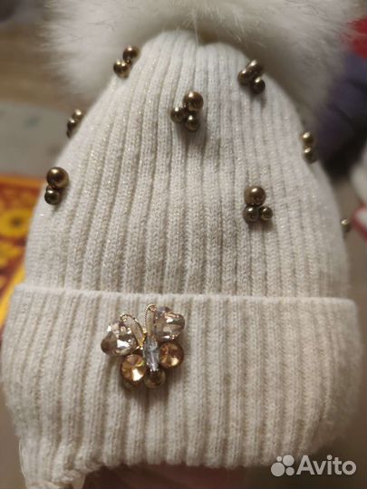 Шапка зимняя для девочки 46 48