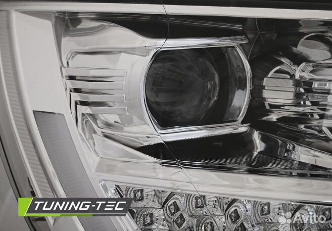 VW T6 15-19 Фары с tube light трубками хром