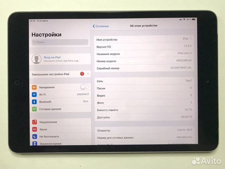 iPad Mini 2 32gb Wi-Fi + SIM Отличный