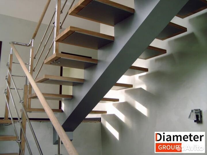 Производство поворотной лестницы с обивкой