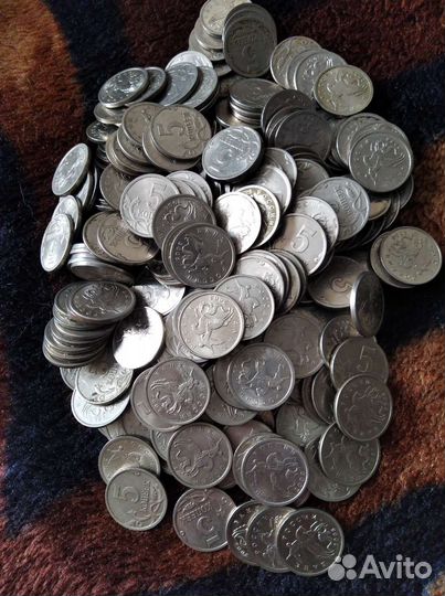 Монеты 1 и 5 копеек 846 штук