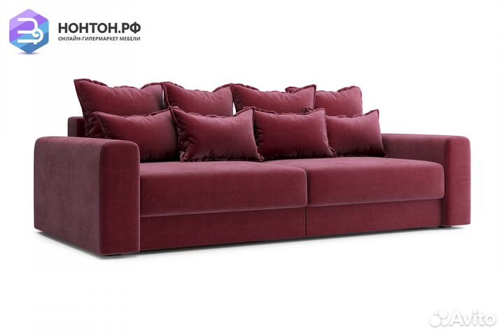 Диван тик-так Омега бордовый