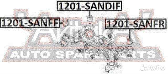 Сайлентблок балки 1201-sanff asva