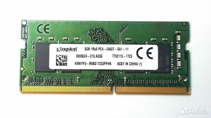 8Gb Kingston sodimm kmkyf9 PC4L-19200 2400MHz