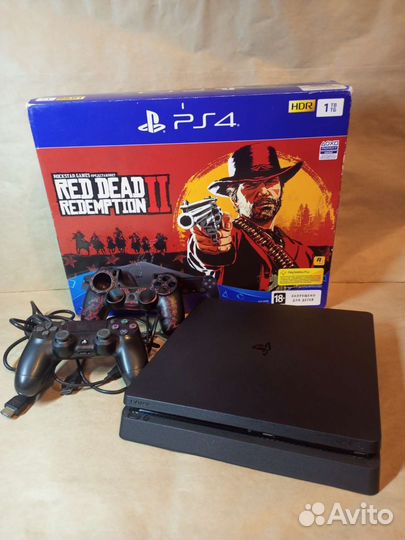 Sony ps4 slim 1tb с играми