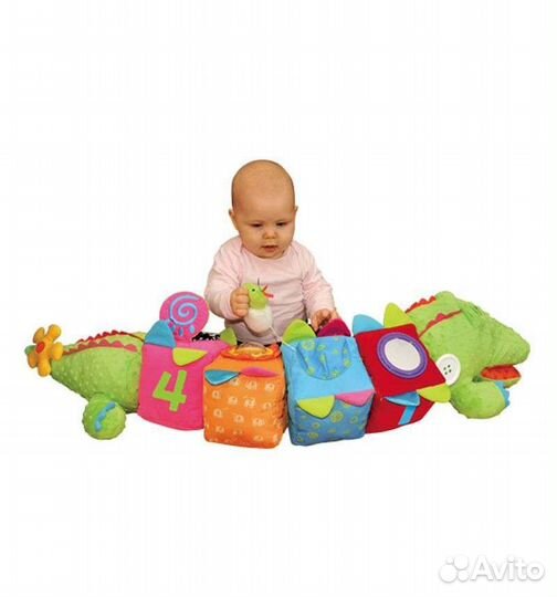 Развивающая мягкая игрушка крокодил