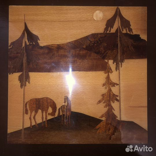 Панно картина шпон СССР