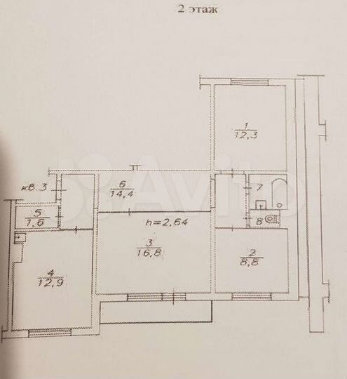 3-к. квартира, 70,4 м², 2/10 эт.